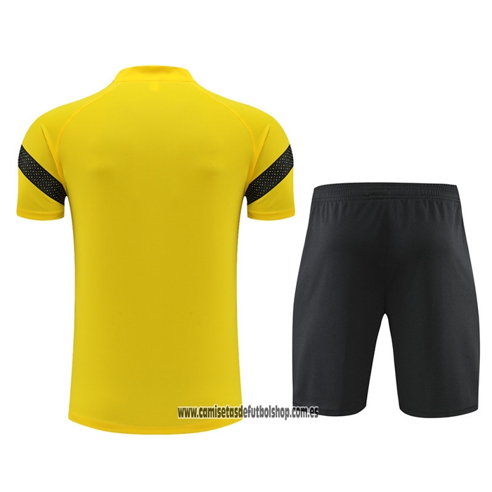 Chandal del Borussia Dortmund 22-23 Manga Corta Amarillo - Pantalon Corto